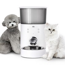 오아 반려동물 펫 자동 급식기 4L, 1575g, 화이트