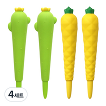 핑크풋 3000 과일 스퀴시 중성펜 2종 세트 0.5mm, 4세트, 선인장, 파인애플