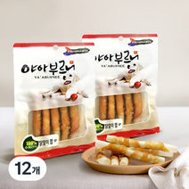 야아부르니 국내산 강아지 수제간식, 닭말이 맛, 12개