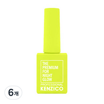 켄지코 나이트 글로우 야광 컬러 젤, NG-04 Neon Yellow, 11ml, 6개