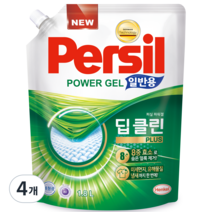 퍼실 파워젤 일반용 액상세제 리필, 1.8L, 4개