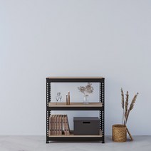 스피드랙 조립식 철제 앵글 선반 3단 800 x 400 x 900 mm, 블랙