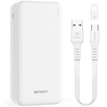 스피디 슬림듀얼 PD3.0 고속 충전 보조배터리 20000mAh C타입케이블+8핀젠더, SPE-2PQPPB200, 혼합색상