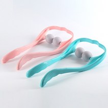 위드웨일 골프공 목 마시지기 안마기 2종 세트, 핑크, 블루, 2개