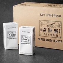 백미당 유기농 네모우유, 200ml, 24개