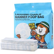 래핑찰리 반려동물 매너 풉백 배변봉투 100p, 화이트, 1개