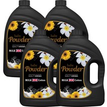 밀크코튼 고농축 퍼퓸 섬유유연제 베이비 파우더향, 4개, 3.06L