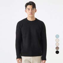 캐럿 남성용 데일리 라운드넥 니트 스웨터