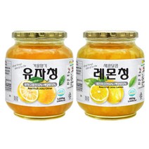 견과공장 겨울향기 프리미엄 햇과일청 2종 세트 유자청 1kg   레몬청 950g, 1.95kg, 1세트