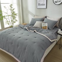 보드래 소프트 누빔침대커버 패드이불베개 세트