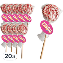 샤르봉봉 프리미엄 롤리팝 딸기맛 막대사탕, 25g, 20개