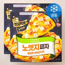 풀무원 노엣지 꽉찬 토핑 피자 베이컨 파이브치즈 (냉동), 376g, 2개