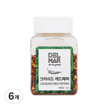 딜리셔스마켓 크러쉬드 레드페퍼 고춧가루 소형, 40g, 6개
