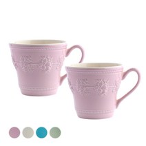 웨지우드 페스티비티 머그 350ml, 핑크, 2개