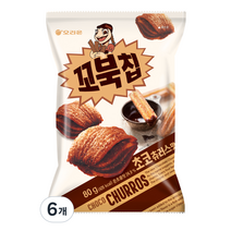 오리온 꼬북칩 초코츄러스 미니 과자, 80g, 6개