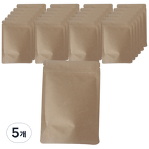 티나피크닉 크라프트 간식포장 지퍼백 대, 25개입, 5개