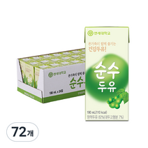 연세우유 순수두유, 72개, 190ml