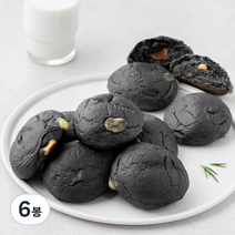 브로드카세 발효종 오징어먹물모닝롤 9알, 270g, 6봉