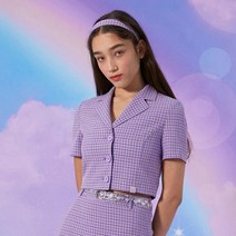 로라로라 여성용 CHECK CROP SHORT JACKET JK-21311