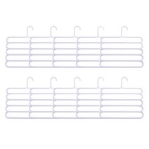 블럭마트 다층 바지 옷걸이, 화이트, 10개