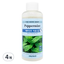 더허브샵 페퍼민트 마사지 미용소금, 200g, 4개