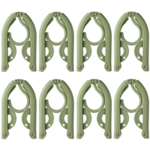 워니즈 출장 여행용 휴대용 접이식 옷걸이, 그린, 8개