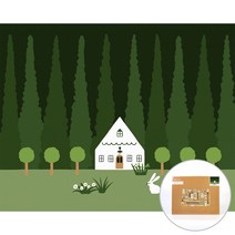 아트조이 물감 2배 DIY 명화그리기 40 x 50 cm, 사이프러스가 있는 집