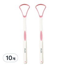 비즈온 생활필수품 혀 백태 설태 제거기 크리너 핑크, 10g, 10개