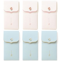 더솜씨 꽃단아 축하봉투 2종 세트, 핑크, 블루, 3세트