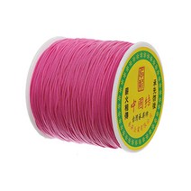 나일론 매듭실 실팔찌 만들기 0.8mm, Hot Pink, 90m