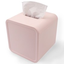 하늬통상 미니 각티슈 두루마리 사각 휴지 케이스, 핑크, 1개