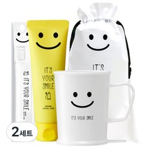 베베가닉 유아용 잇츠 유어 스마일 저불소 망고 치약 + 화이트 칫솔 + 양치컵 세트, 2세트