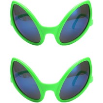 메이크포 외계인 파티 선글라스, 그린+블루, 2개