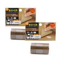 비앤지 무늬목 마루 보수시트 브라운 2p, 2개입