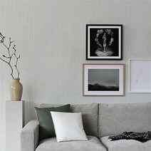 홈앤데코 물로 쉽게 붙이는 물벽지 네추럴 스트라이프 합지 벽지, 쿨그레이 54004-2