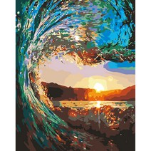 로디즌 DIY 명화그리기 세트 40 x 50 cm, 햇빛 파도