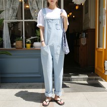 빼빼 포켓 데님 점프슈트