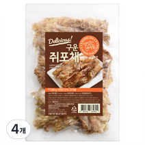 해맑은푸드 구운 쥐포채, 200g, 4개