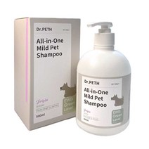 닥터페스 저자극 동물의약외품 올인원 강아지 샴푸 프리지아향, 1개, 500ml