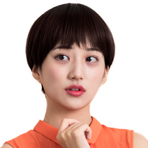 론 통가발 135g + 가발망, 블랙브라운, 1개