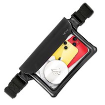 빅쏘 에어포켓 다용도 핸드폰 방수팩 힙색 클러치 크로스백 가방, 블랙, 1개