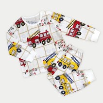 멜리스 아동용 9부내의 자가드 실내복 상하세트