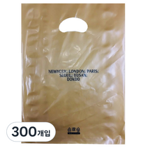 팩스타 펀칭 비닐 포장봉투 가로 25cm x 세로 35cm PE25, 금색, 300개입