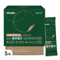 대상웰라이프 면역엔 클로렐라, 81g, 5개