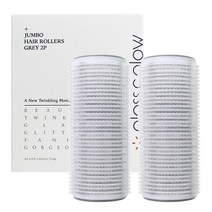 글로스앤글로우 점보 헤어롤 2p, 그레이, 2개