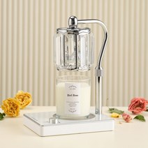 캔들백화점 엘사 캔들워머 실버화이트+소이캔들 280g 세트, 레드로즈, 1세트