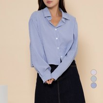 ELLE GIRL 크롭 스트라이프 셔츠