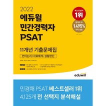 2022 에듀윌 민간경력자 PSAT 11개년 기출문제집:언어논리/자료해석/상황판단