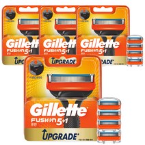 질레트 퓨전 매뉴얼 면도날, 4개, 4개입