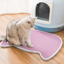 부투펫 고양이 와플뽕 사막화방지 벌집 모래 매트, 핑크